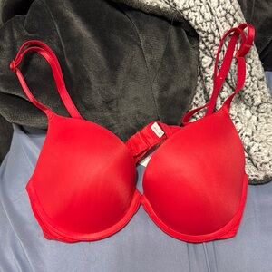 PINK Victoria's Secret Red Underwire Bra with Adjustable Straps